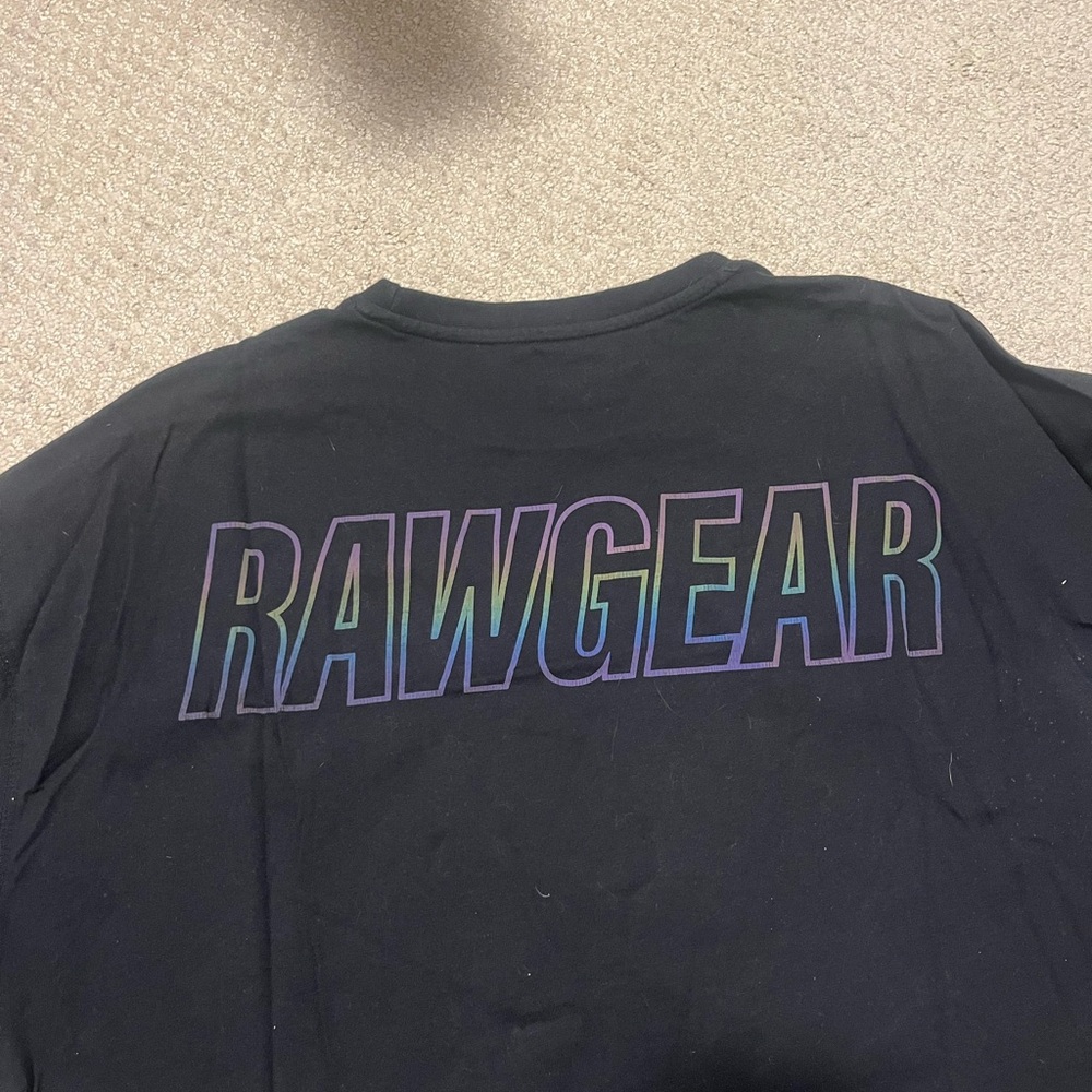 Black Rawgear T-Shirt with Holographic Logo